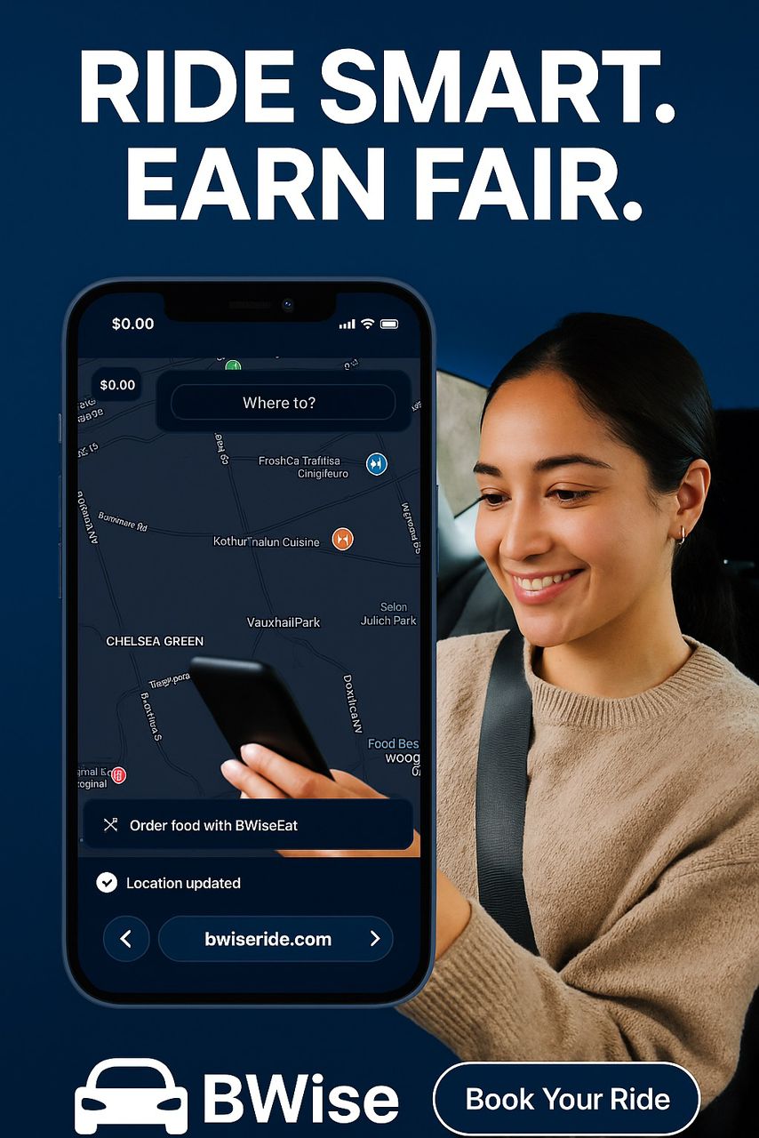 Ride Sharing App & Food Delivery Service | BWiseVerse Payment App Canada